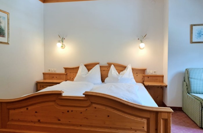 Bett in der Ferienwohnung