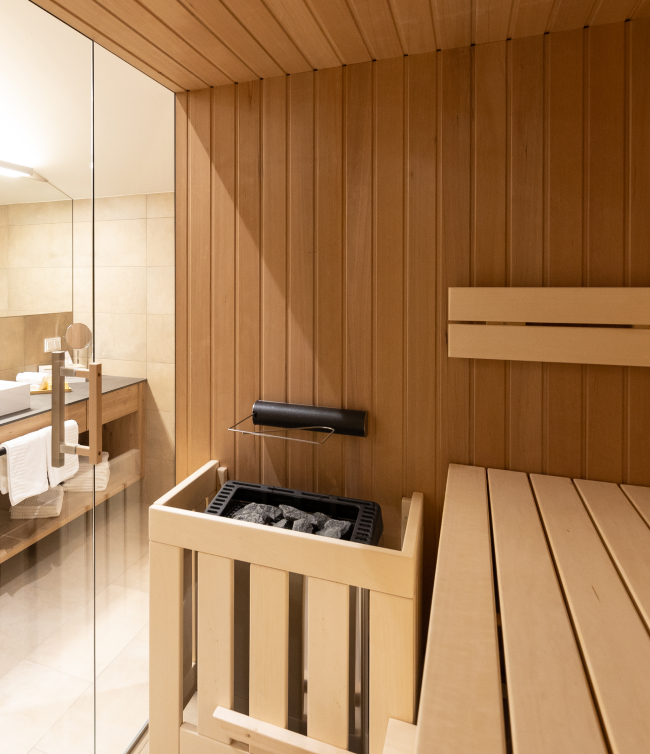 Sauna, Wellnesskabine mit Infrarot im Appartement in Großarl